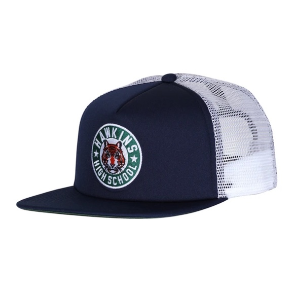 Nike x Stranger Things Hawkins High Trucker Hat (Navy/White) - Picture 1 of 4